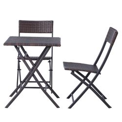 Set table + 2 chaises pliantes