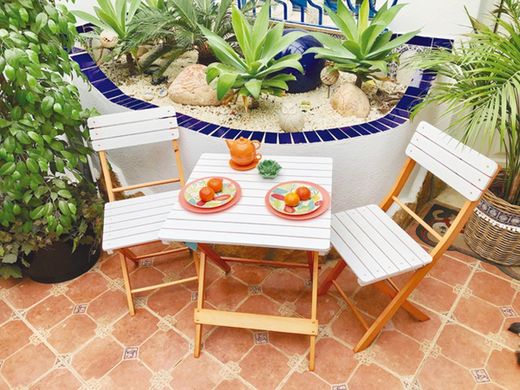 Set de table avec 2 chaises en bois C2-0252