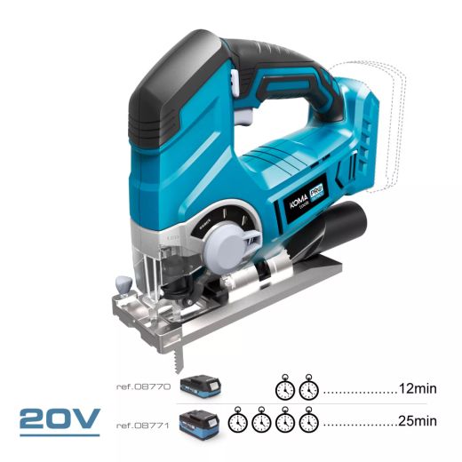 Sierra de calar inalámbrica de 20 V de Koma Tools