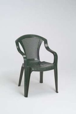 Silla verde respaldo bajo con brazos Garden Life