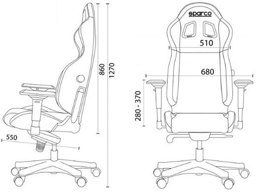 Sparco R100 Office-Gaming-Ledersessel