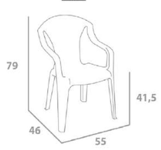 Sillon Resina Bajo Blanco plasmir 8106