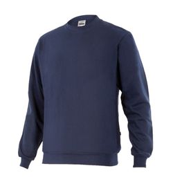 Sudadera Azul Marino L con cuello redondo de velilla