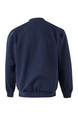 Sudadera Azul Marino L con cuello redondo de velilla