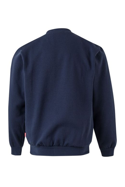 Sudadera Azul Marino L con cuello redondo de velilla