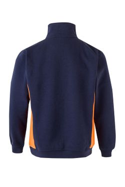 Sudadera con cremallera  Marino Naranja M de Velilla