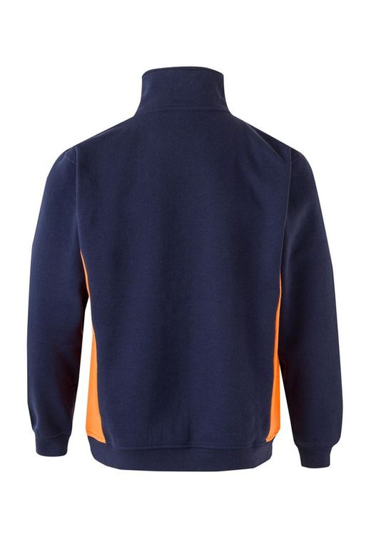 Sudadera con cremallera  Marino Naranja M de Velilla