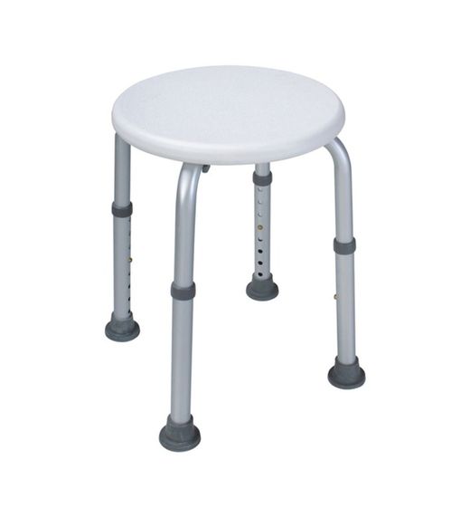 Tabouret de douche réglable rouge.