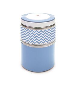 Garrafa térmica sólida inox azul
