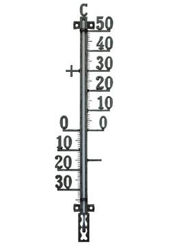 Thermomètre en métal forgé noir