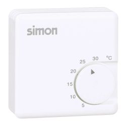Termostato mecanico para calefaccion 10A blanco