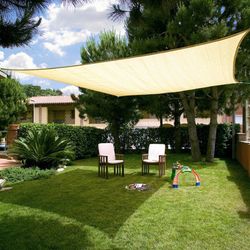 Toldo cuadrado beig 5x5mt Intermas