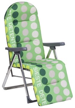 Relaxing garden chair made of aluminum quilted textile