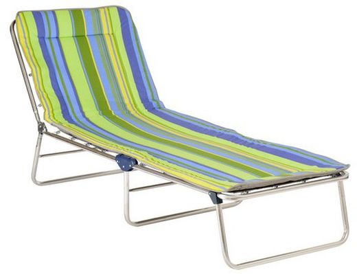 Liegestuhl gepolstert Strand 160 cm 1033AL