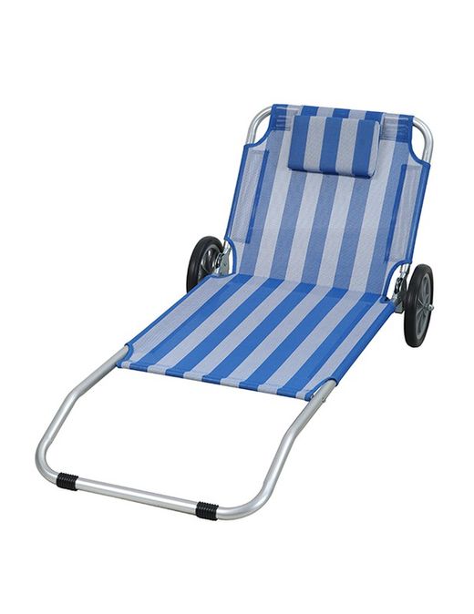 Transat de plage en aluminium à roulettes TARIFA