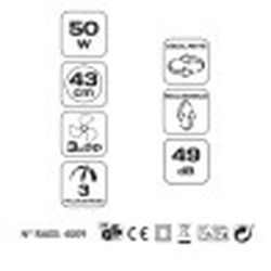 Ventilador sobremesa negro 50W